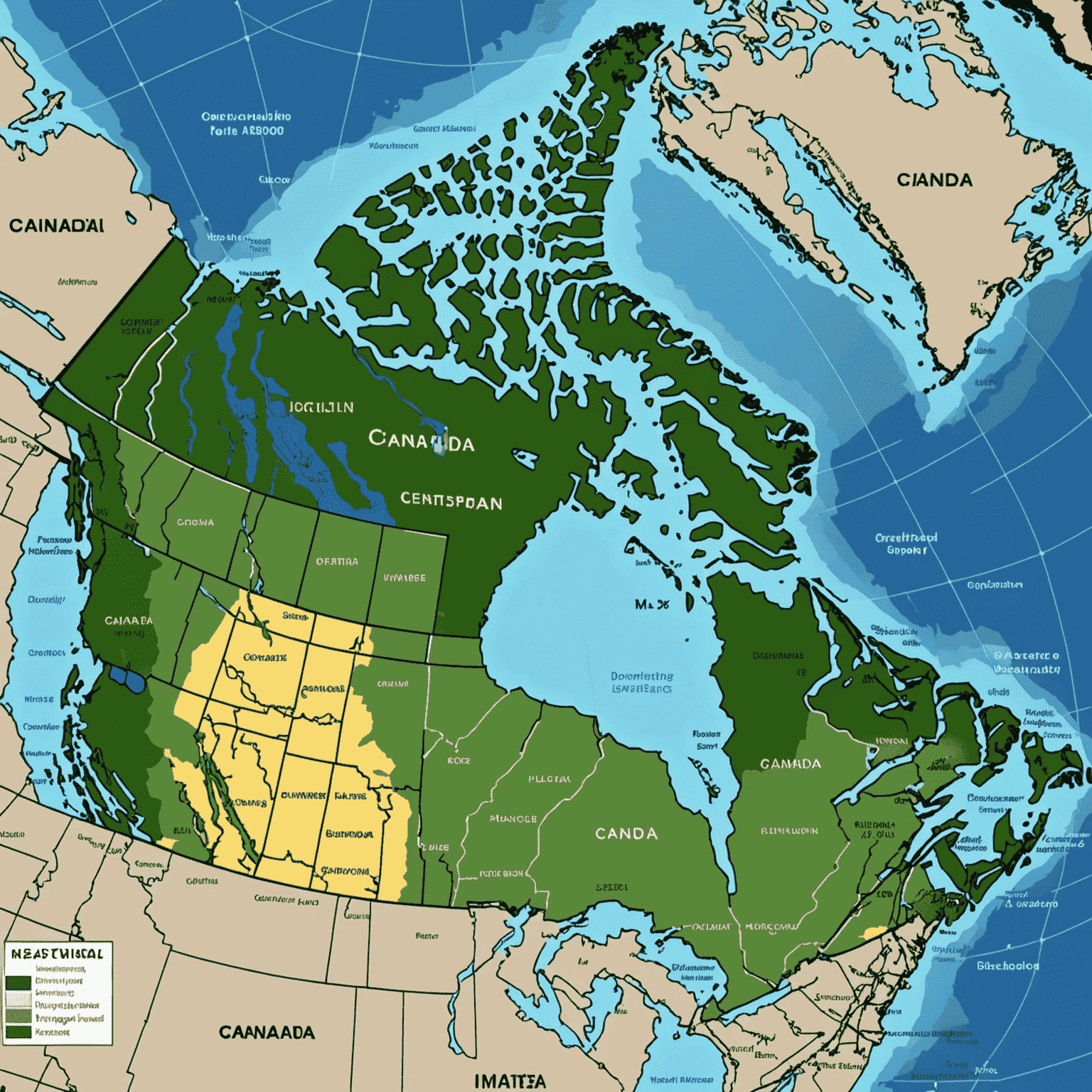 Map of Canada highlighting completed pipeline sections in green and planned expansions in blue, showcasing the extensive coverage of the new gas supply system